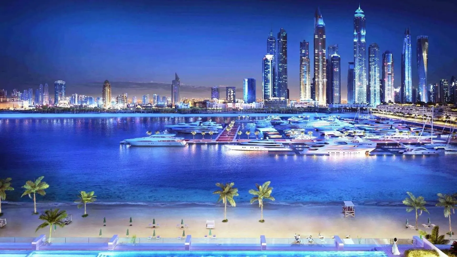 Apartament Private Beach & Canal View-Top Location-Pool-Gym Dubaj